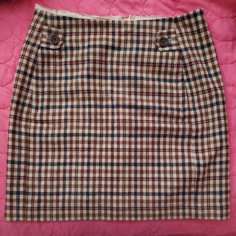 Plaid Midi skirt